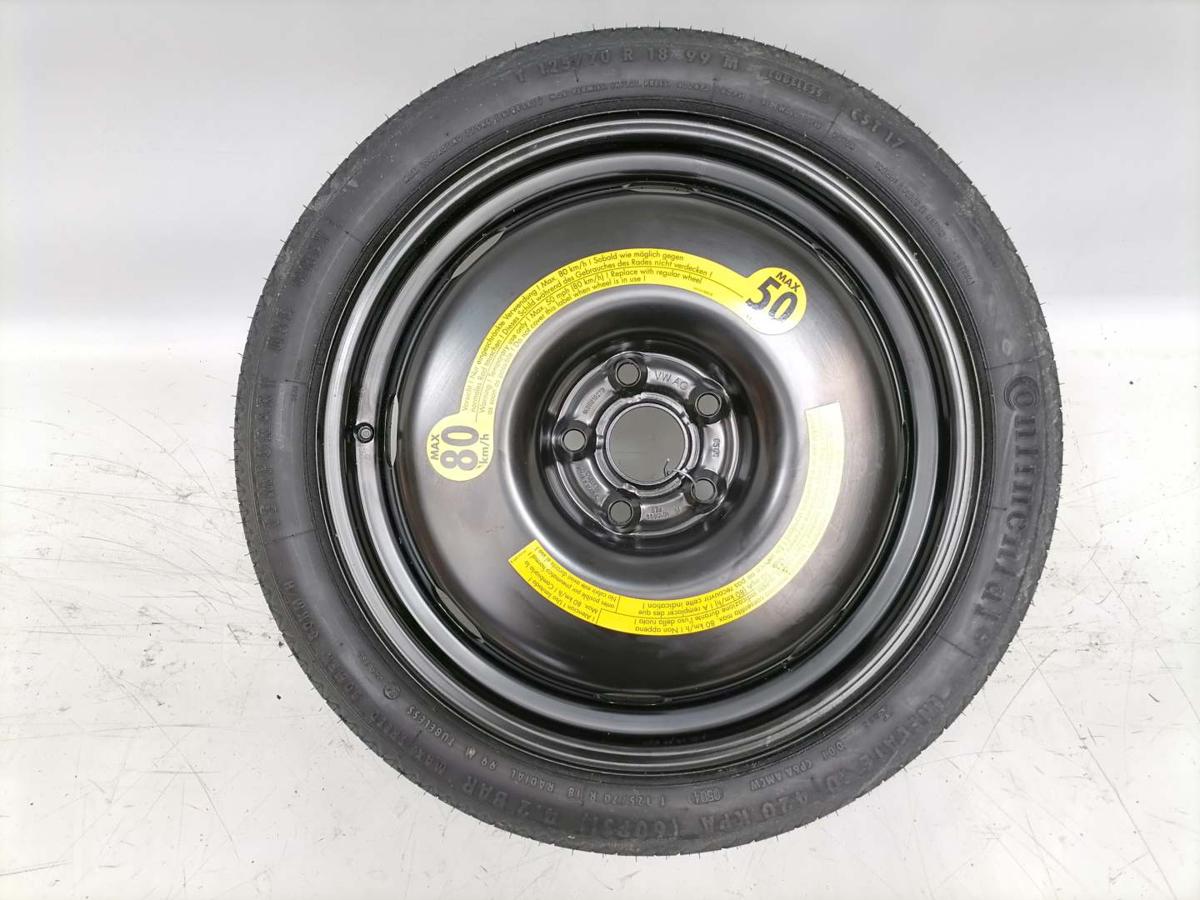 VW Golf 6 original Notrad Ersatzrad 18 Zoll 3,5JX18H2 ET25,5 T125/70R18 99M Bj.2004